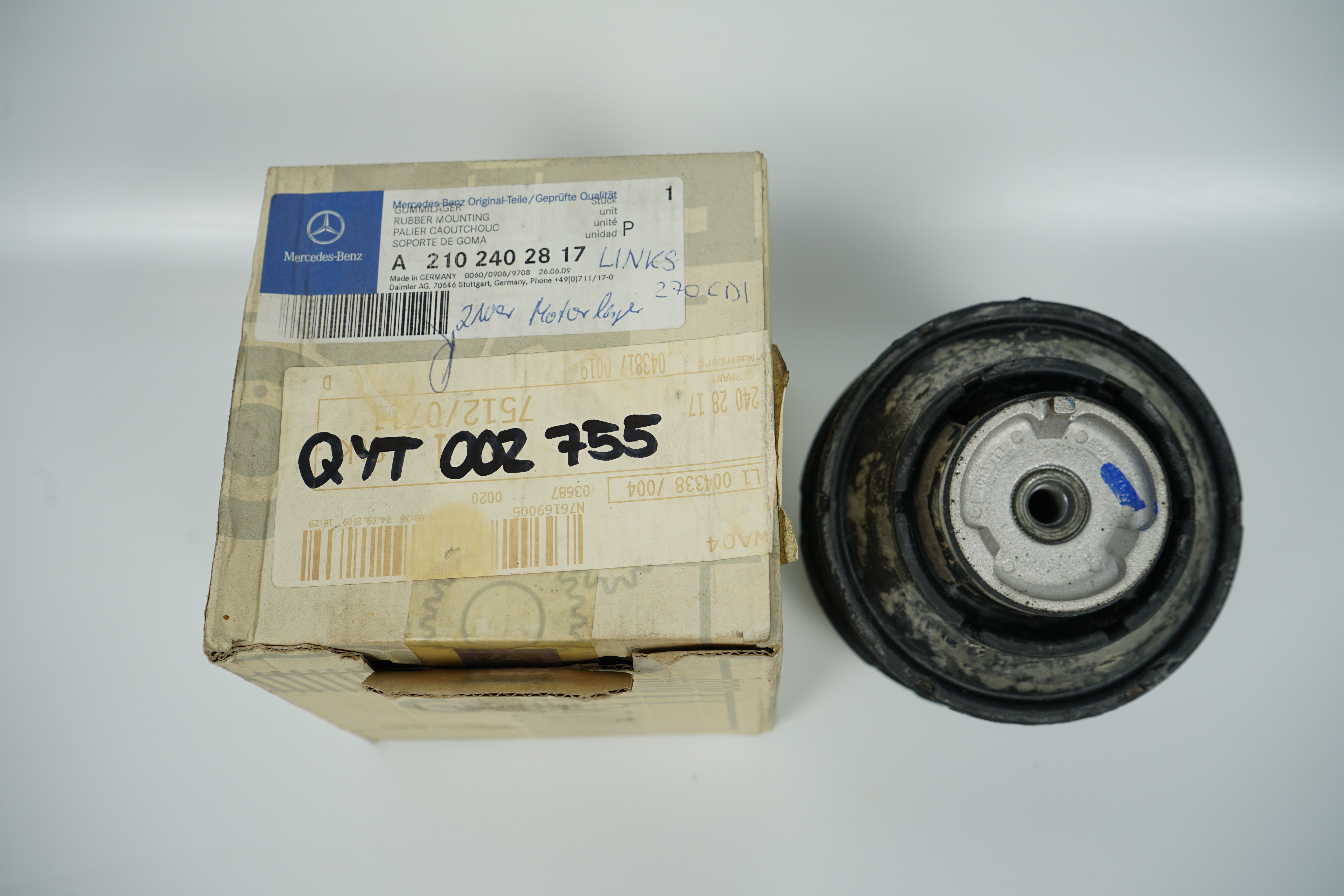 Gummilager Neu! Mercedes-Benz S210 W210 S211 W211 Elastomerlager Motoraufhängung A2102402817 A2112403417