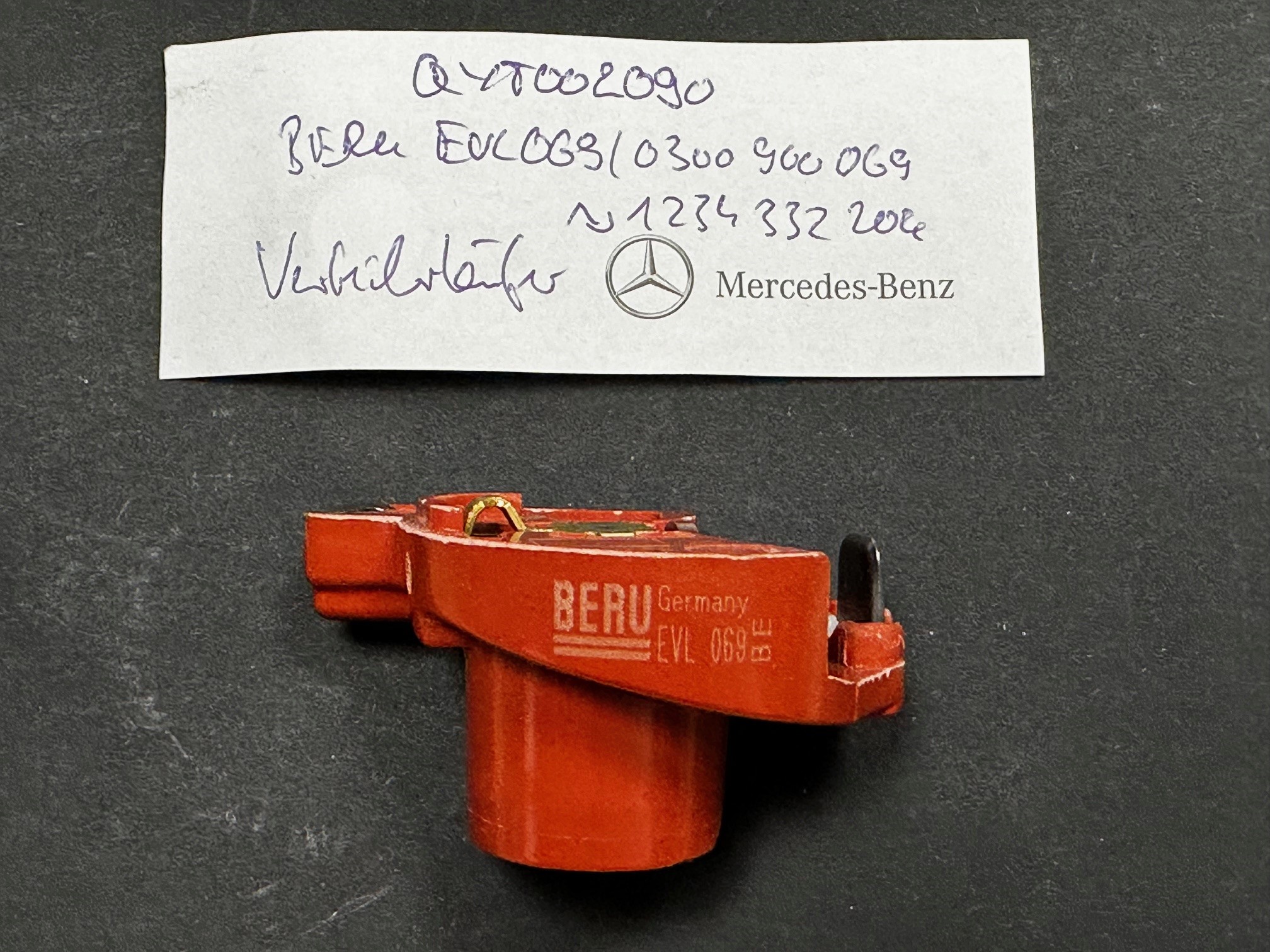 Zündverteilerläufer BERU 0300900069 EVL069 Mercedes-Benz M110 Motor C/ R107 C123 S123 W123 W126 W460 W461 G-Modell 280GE Läufer entstört 5kOhm A0001582631 BERU 0300900069 EVL069 Bosch 1234332204