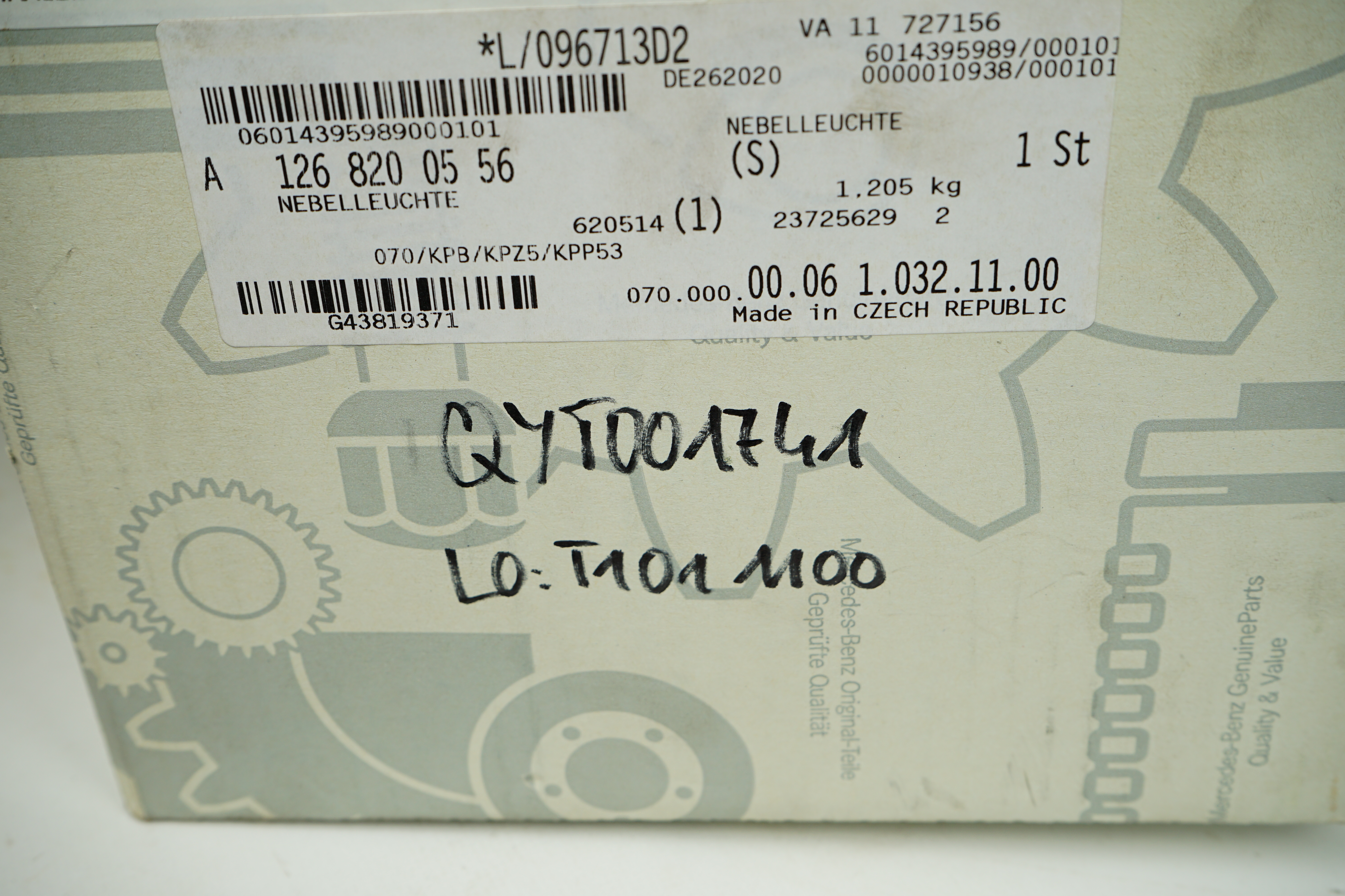 Nebelleuchte NSW links Mercedes-Benz C126 SEC S-Klasse Coupé Lichtscheibe Nebelscheinwerfer Leuchteinheit links A1268200756 A1268200556