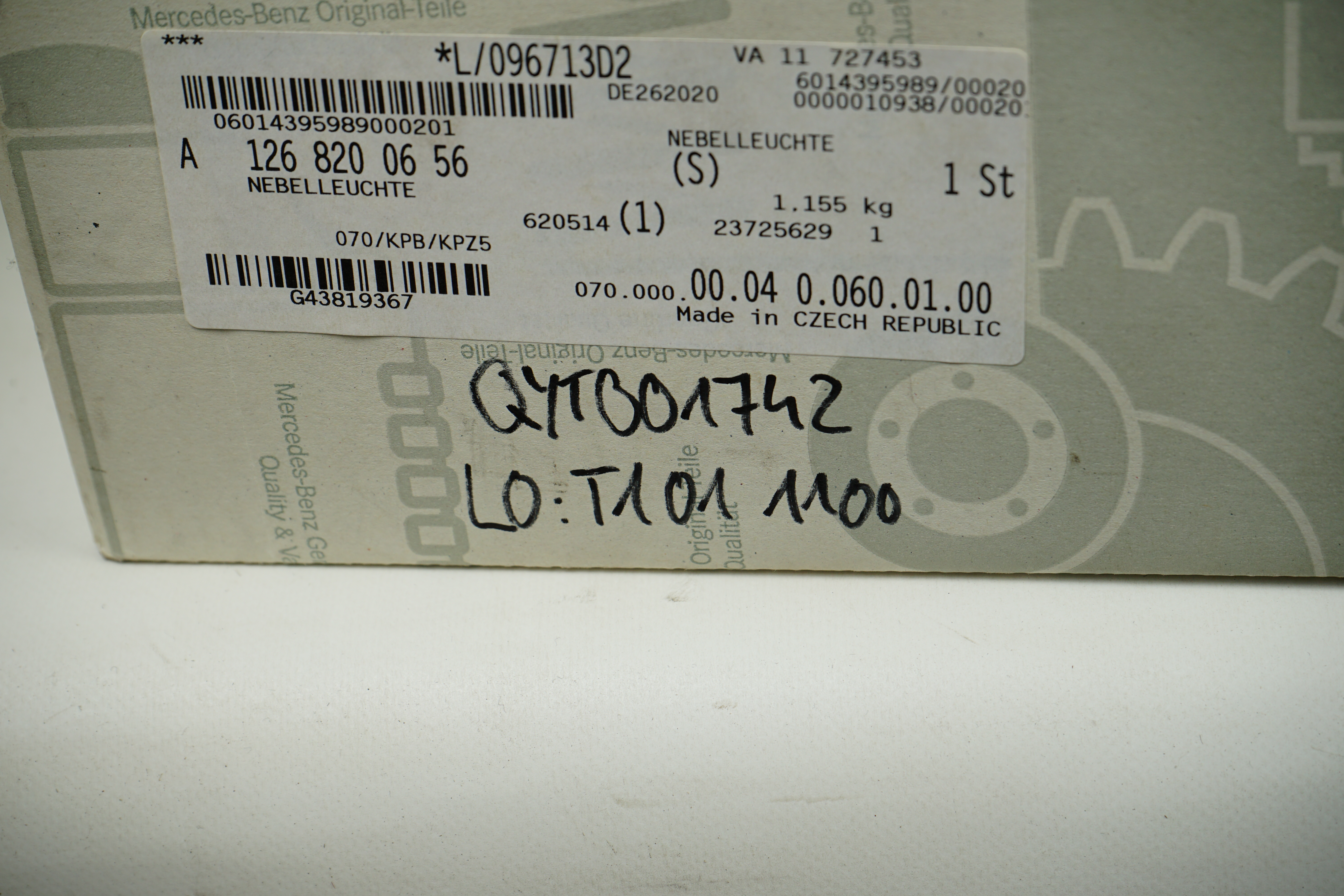 Nebelleuchte NSW rechts Mercedes-Benz C126 SEC S-Klasse Coupé Lichtscheibe Nebelscheinwerfer Leuchteinheit rechts A1268200656