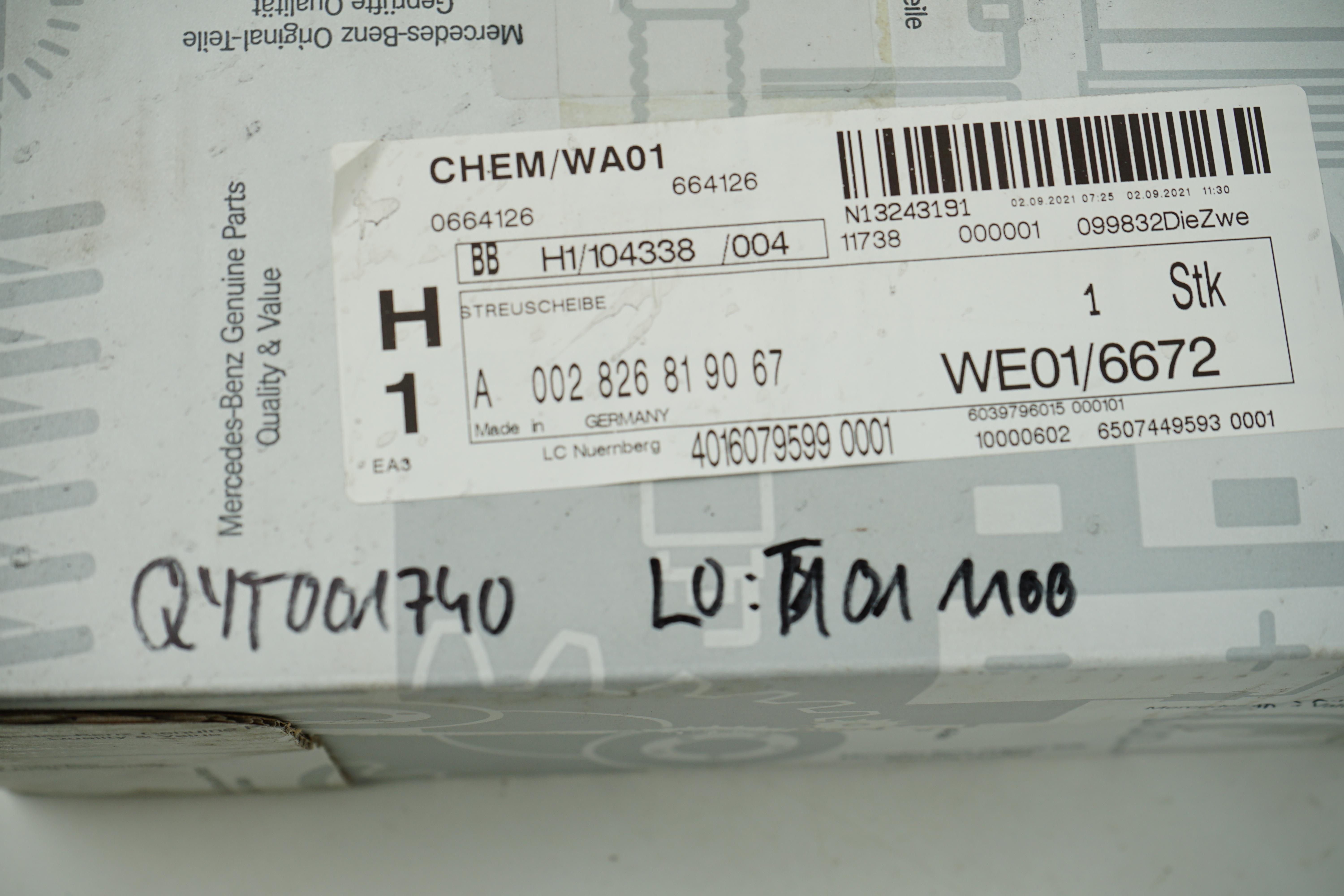 Streuscheibe NSW rechts NEU! Mercedes-Benz C126 SEC S-Klasse Coupé Lichtscheibe Nebelscheinwerfer A0028268190 67 nos!