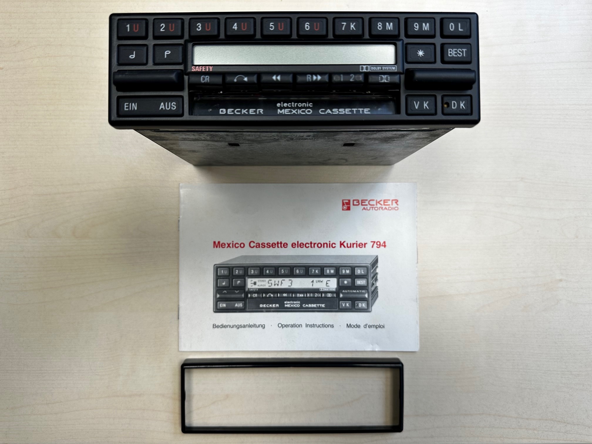 Autoradio BECKER Mexico Cassette electronic Kurier 794/ BE0794 R107 W124 W126 W201 BMW 5er 6er 7er