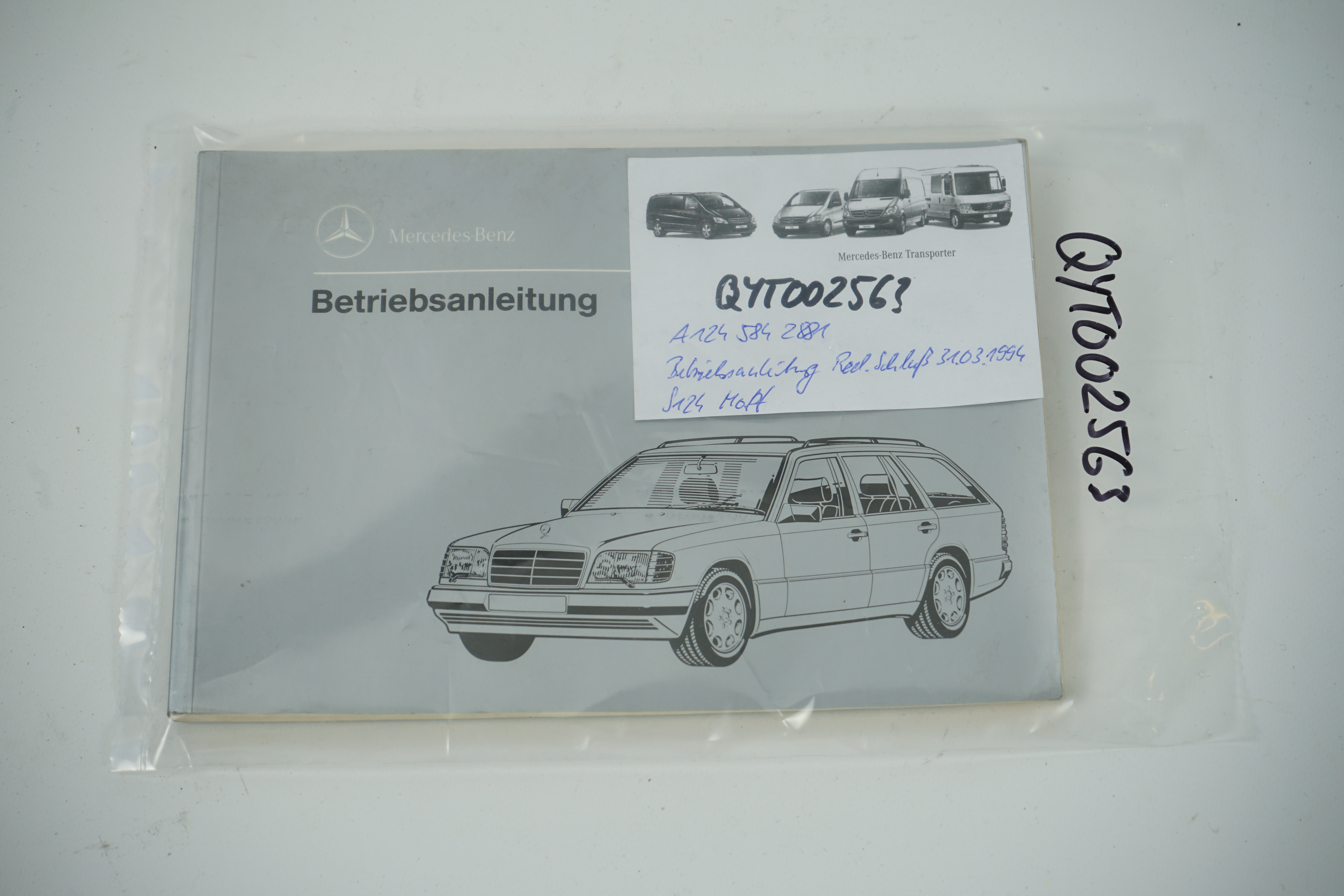 Betriebsanleitung Zusatzanleitung Mercedes-Benz W124 Betriebsanleitung für 124 A1245842881