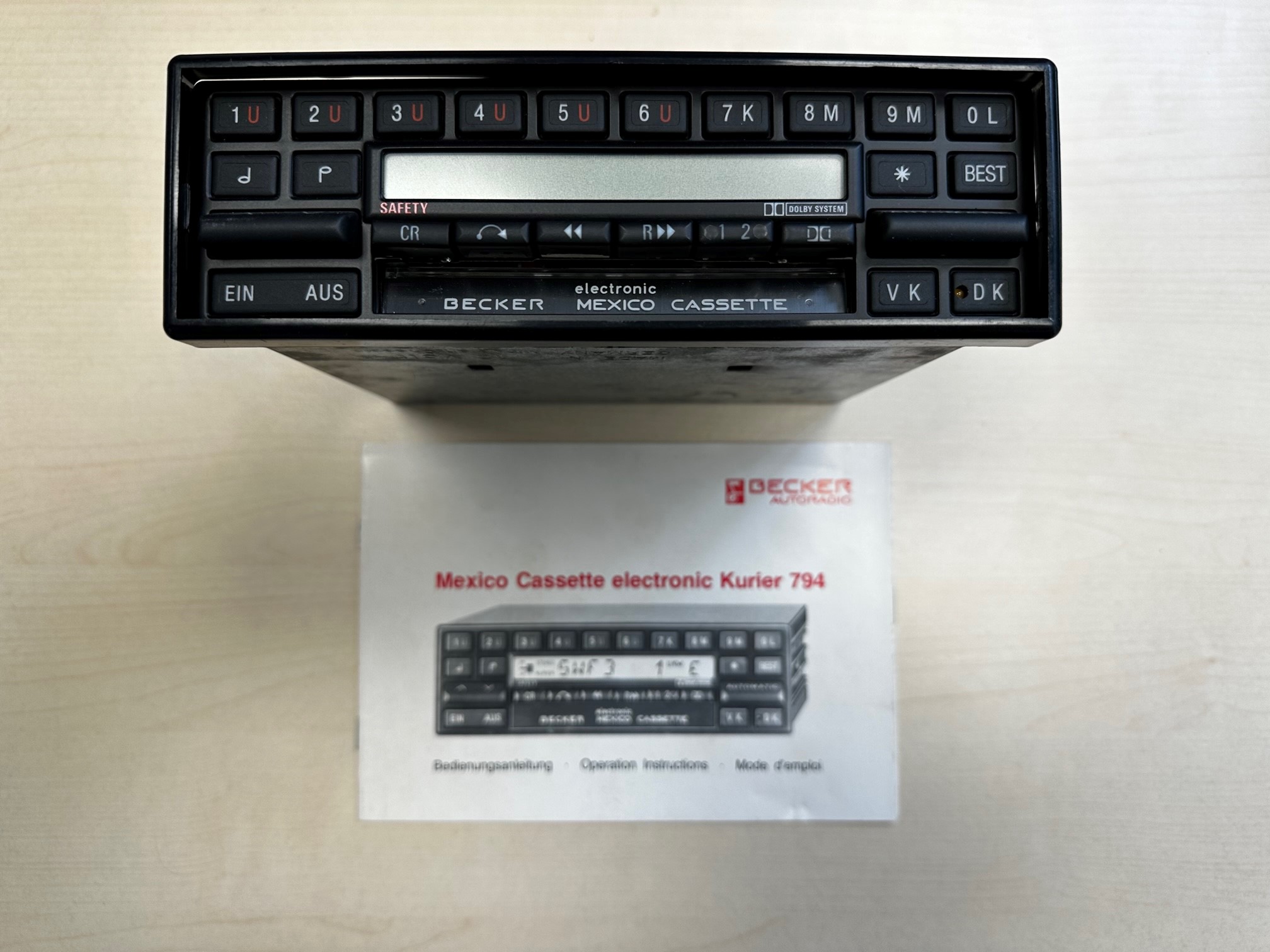 Autoradio BECKER Mexico Cassette electronic Kurier 794/ BE0794 R107 W124 W126 W201 BMW 5er 6er 7er