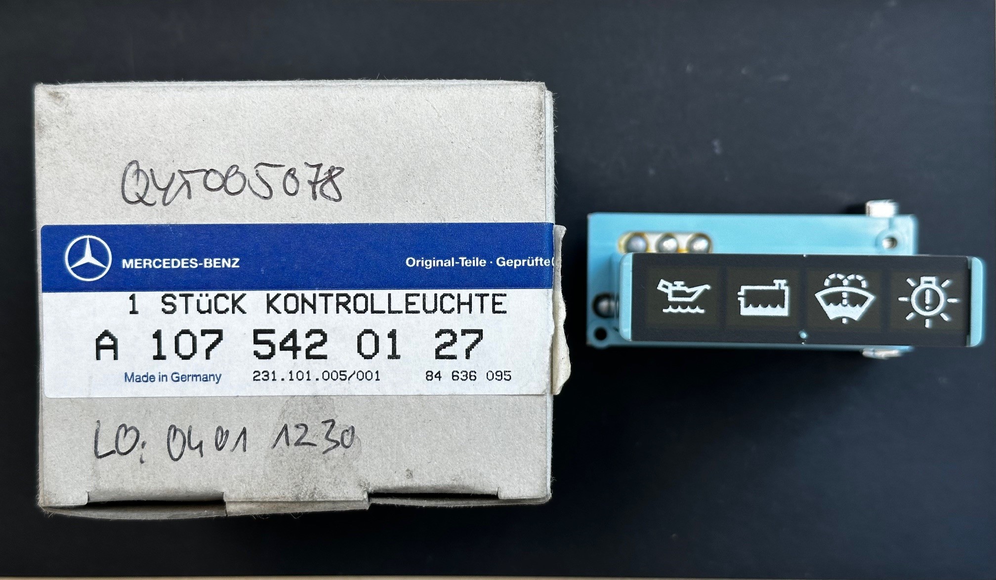 Warnanzeiger Mercedes-Benz R107 SL-Klasse 300S-560SL ab Mopf 09/1985 A1075420127