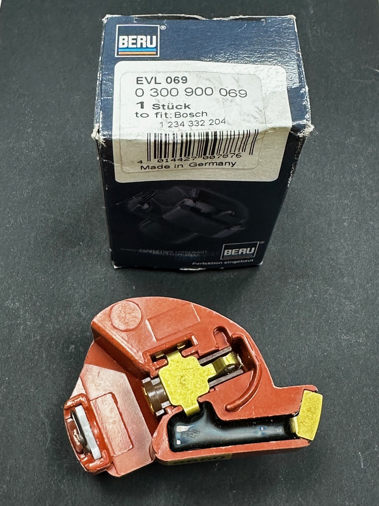 Zündverteilerläufer BERU 0300900069 EVL069 Mercedes-Benz M110 Motor C/ R107 C123 S123 W123 W126 W460 W461 G-Modell 280GE Läufer entstört 5kOhm A0001582631 BERU 0300900069 EVL069 Bosch 1234332204