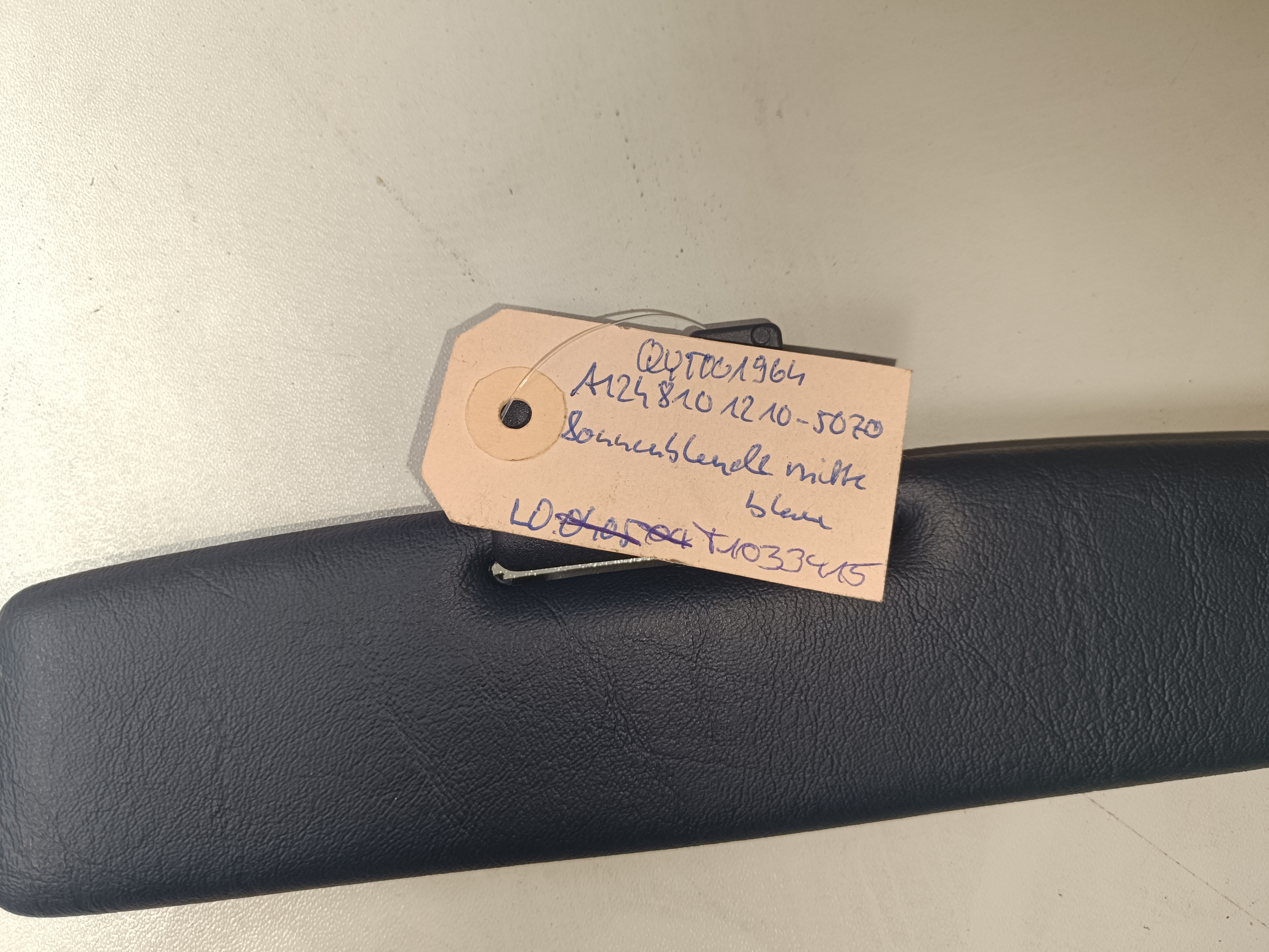 Sonnenblende Mitte blau Mercedes-Benz C124 Coupé S124 Kombi T-Model W124 Limousine Sonnenblende vorne mittig A1248100010 5070 A1248101210 5070