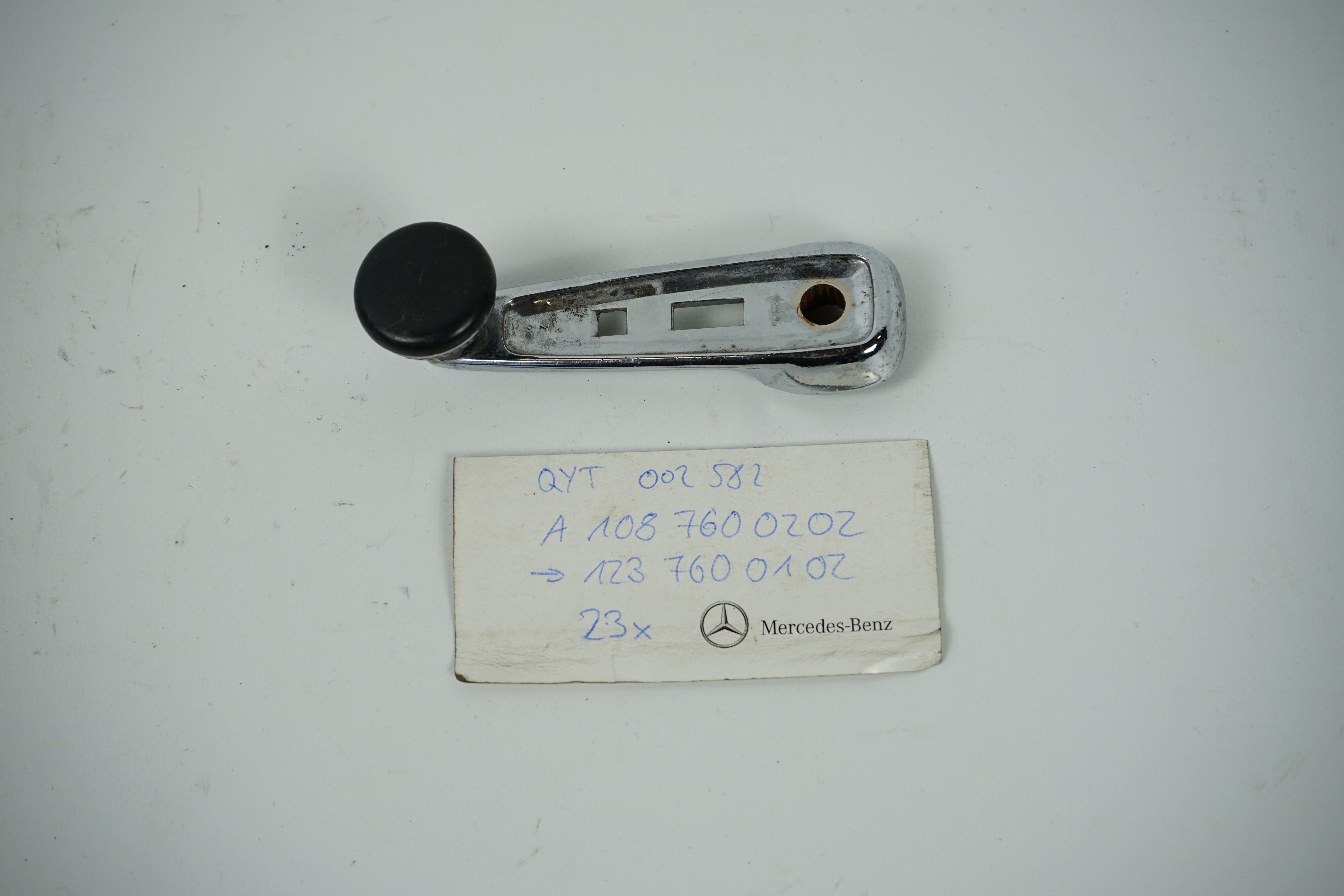 Fensterkurbel Mercedes-Benz Kurbel Chrom/ schwarz Fensterheber Mechanisch A1087600102 A1237600102 A1087600202