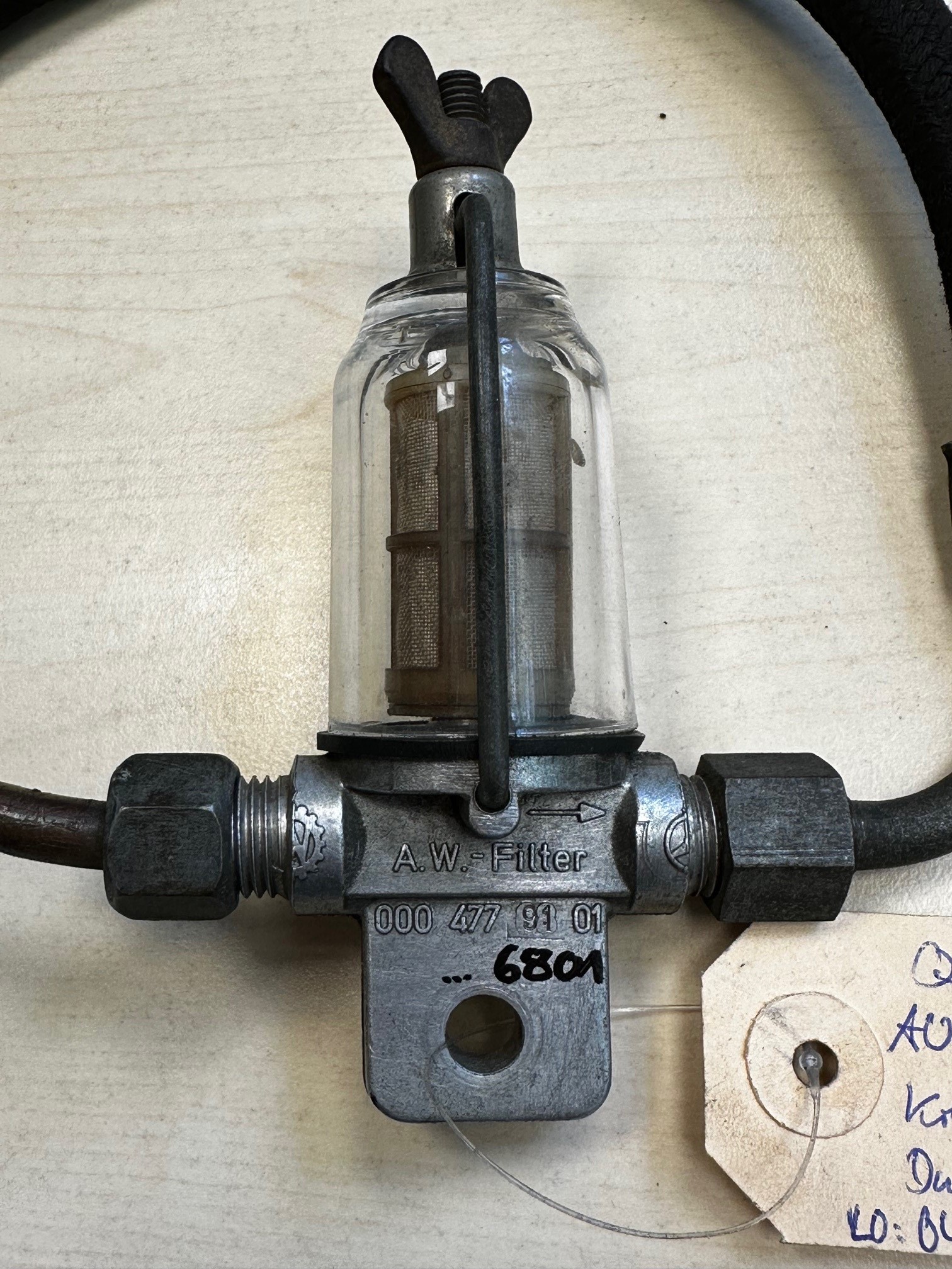 Kraftstofffilter Schauglasfilter Durchgangsfilter Mercedes-Benz Ponton Transporter 309 Unimog uvm. Oldtimer Anschluss M12x1 Filterbecher Glas A0004779101 A0004776801 A0024771401 A0024771601 Filter mit Schauglas A0000910840