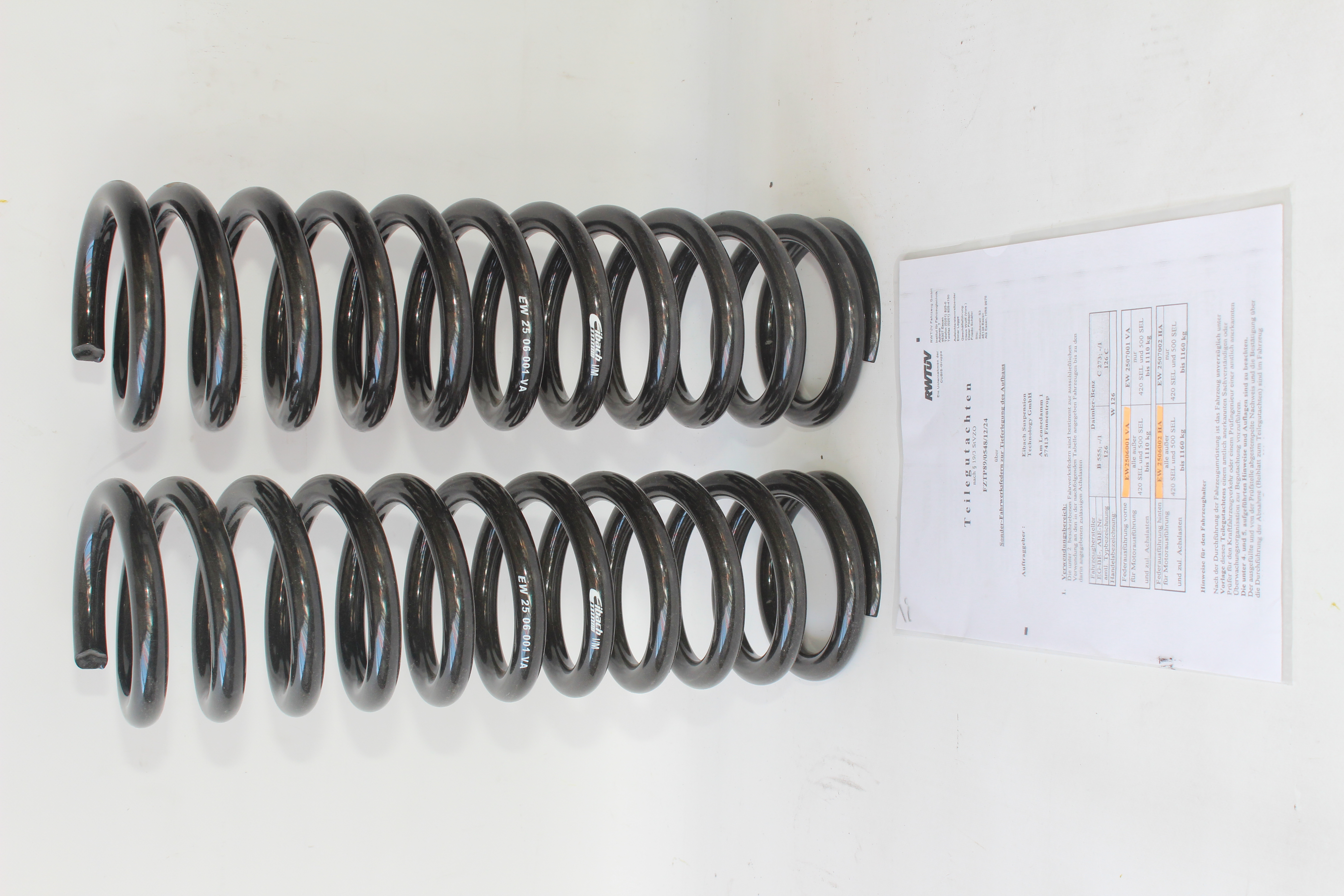 EIBACH Tieferlegungsfedern VA Schraubenfeder 30mm Vorderachse Mercedes-Benz W126 EW2506001 VA